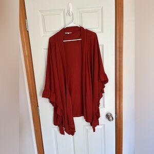 Flowy Ruffle Sleeve Cardigan